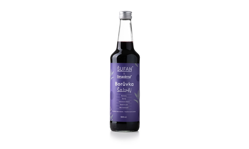 Borůvkový sirup se šalvějí – do perlivé vody, limonád i domácích drinků