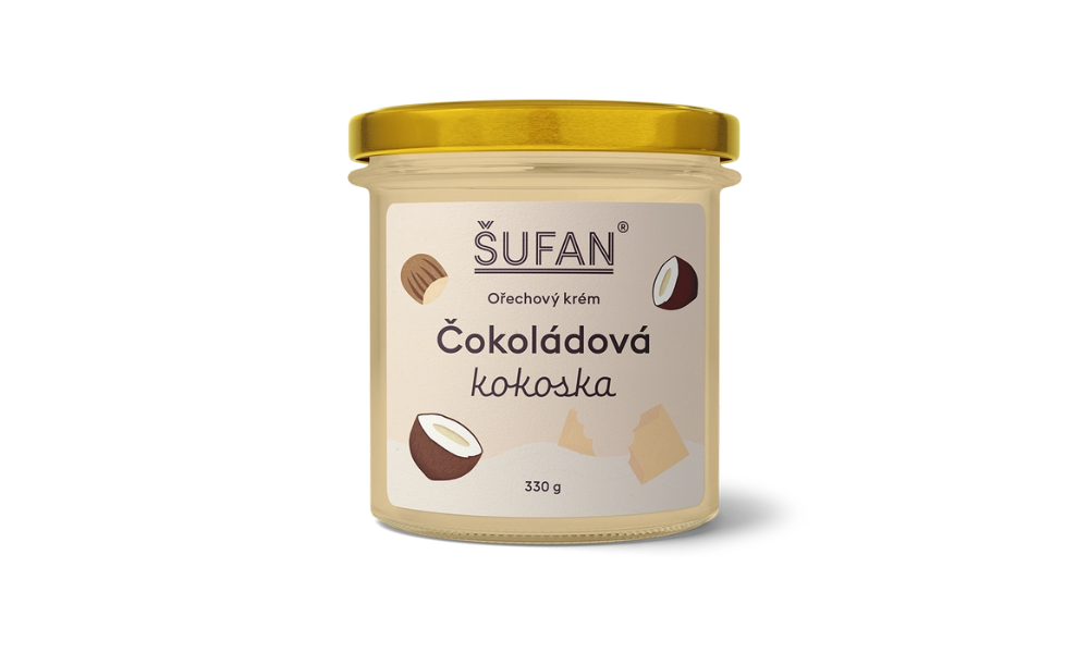 Čokoládová kokoska – krémový oříškovo-kokosový krém s bílou čokoládou
