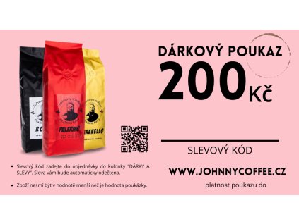 dárkový poukaz na kávu k narozrninám