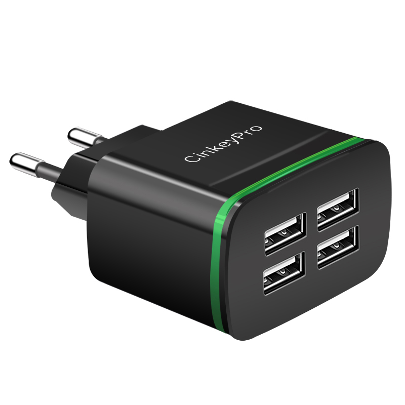 Usb Nabijecka 4 Porty 5v 4a Adapter Do Zasuvky Cerna