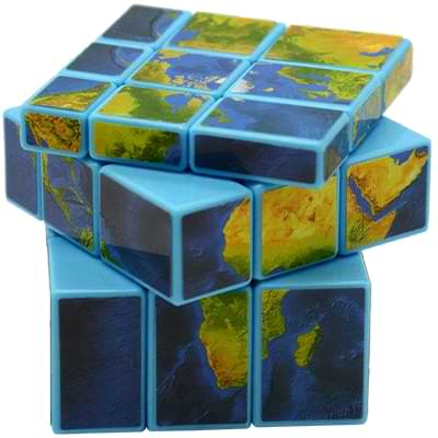 Rubikova kostka Mapa světa