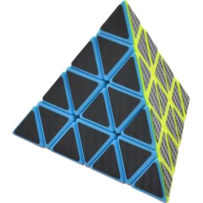 Rubikova kostka Pyramida 4x4x4 - Carbon - 4