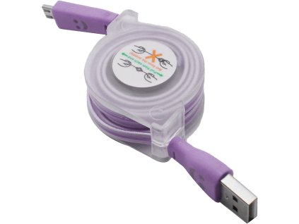 johns shop samonavijeci usb kabel svitici modro fialovy