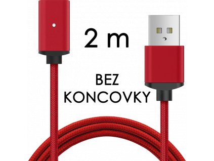 johns shop magneticky kabel m2 cerveny 2m bez koncovky