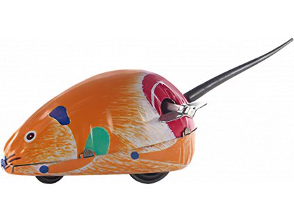 johns shop cz retro hracka kovova mys na klicek oranzova
