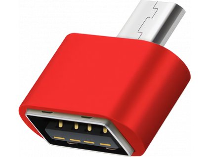 johns shop cz usb otg adapter micro usb cerveny 1