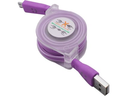 johns shop samonavijeci usb kabel svitici fialovy