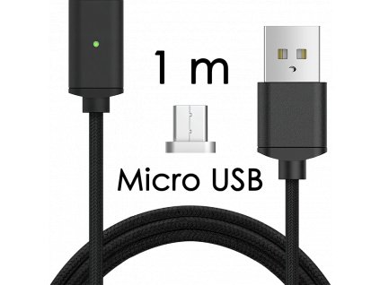 M2 - Magnetický USB kabel - Černý - Micro USB - 1 m