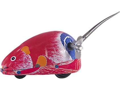 johns shop cz retro hracka kovova mys na klicek cervena s cervenym spodkem