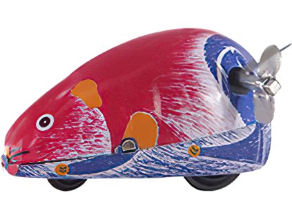 johns shop cz retro hracka kovova mys bez ocasu na klicek cervena s modrym spodkem