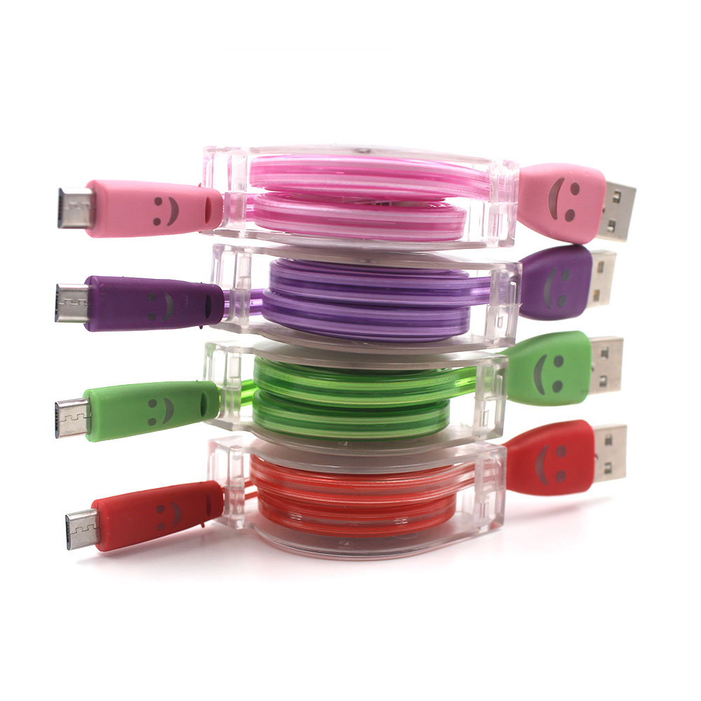 Svítící kabel Micro USB - fialový
