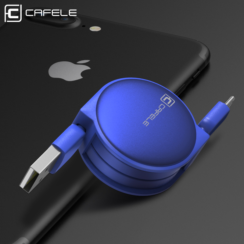 Samonavíjecí luxusní Micro USB kabel - tmavě modrá