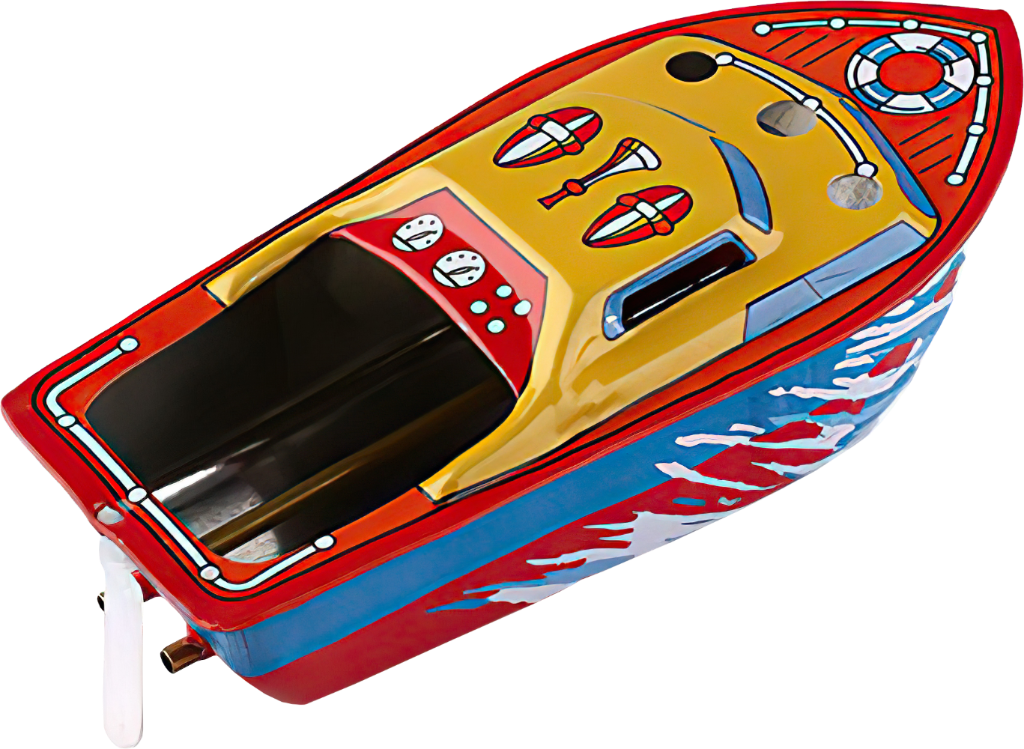 Kovová plovoucí loďka - Retro hračka