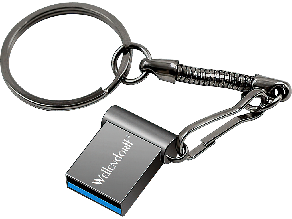 USB Flash disk - Mini - Kovový - 32 GB - USB 2.0 - Šedý