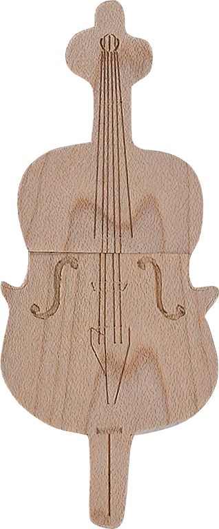 USB Flash disk - 32 GB - USB 2.0 - Dřevěné violoncello - Javor