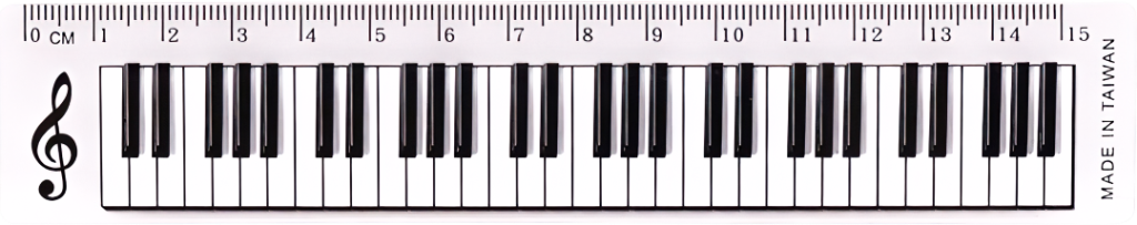 Pravítko průhledné plastové - 15 cm - Klaviatura