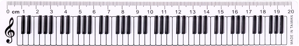 Pravítko průhledné plastové - 20 cm - Klaviatura