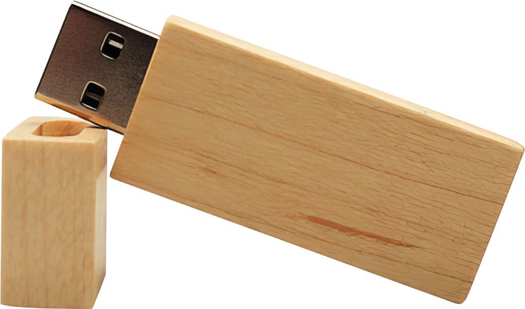 USB Flash disk - Dřevěný - 64 GB - USB 2.0 - Javor - Hranatý
