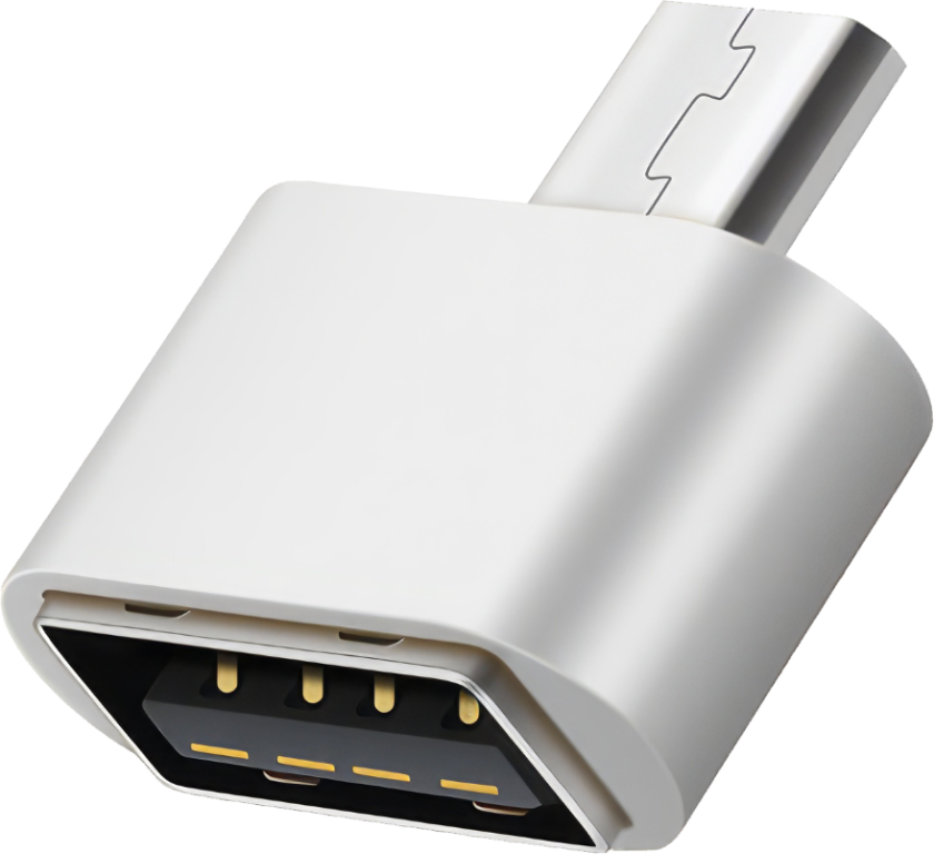USB OTG adaptér - Bílý - USB micro-A 2.0 - USB-A 2.0 F