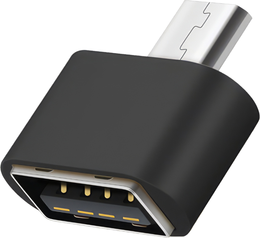 USB OTG adaptér - Černý - USB micro-A 2.0 - USB-A 2.0 F