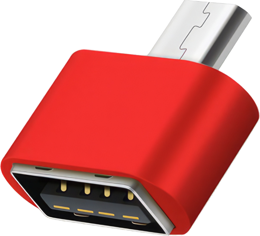 USB OTG adaptér - Červený - USB micro-A 2.0 - USB-A 2.0 F