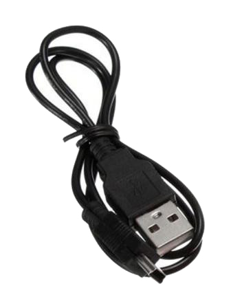 Mini USB kabel 20 cm - Černý
