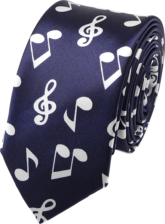 Kravata modrá - Noty a houslové klíče