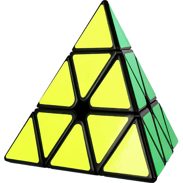 Rubikova kostka - Pyramida - 3x3x3 - Černý podklad