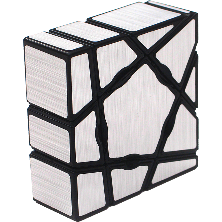 Rubikova kostka - Zrcadlová - 1x4x4 - Plochá - Stříbrná - Ghost Cube