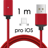 johns shop magneticky kabel m2 cerveny 1m pro ios