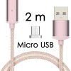 johns shop magneticky kabel m2 ruzovy 2m micro usb