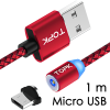 johns shop magneticky kabel m5 cerveny 1m micro usb