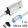 johns shop magneticky kabel m5 stribrny 1m micro usb