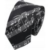 johns shop cz kravata cerna notova partitura bila 1
