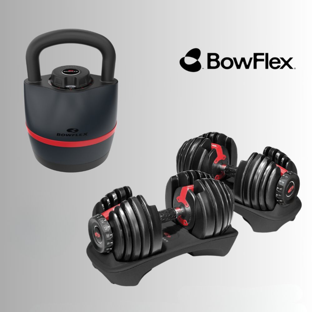 Nastaviteľné činky a kettlebell BowFlex pre efektívny silový tréning doma