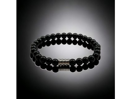 Náramek minerální onyx černý