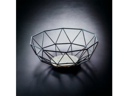 černá elegantní minimalistická miska na ovoce