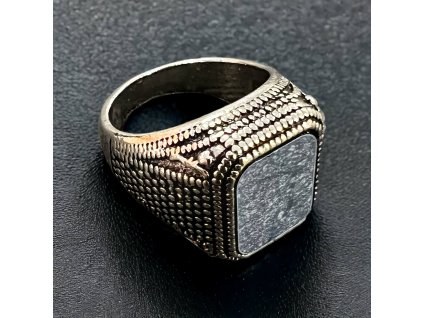 prsten černý zinková slitina