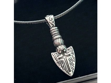 náhrdelník šíp na kůži