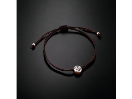 náramek provázkový černý strom života minimalistický