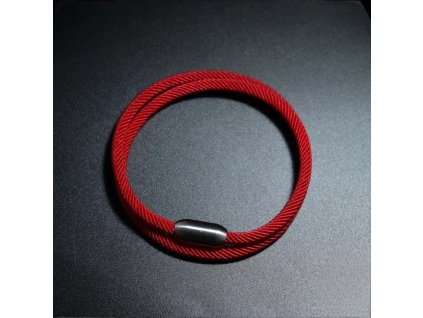 milánský provázek červený s magnetickým zapínáním