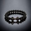 minerální náramek se zirkony se spáry onyx černý