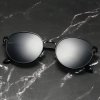 stylové černé sluneční brýle s kulatými obroučky mramor