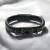 náramek masivní černý s černými doplňky