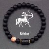 Náramek minerální černý onyx se znamením STŘELEC