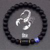 Náramek minerální černý onyx se znamením ŠTÍR
