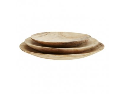 Dřevěné talíře Wood - set 3 ks