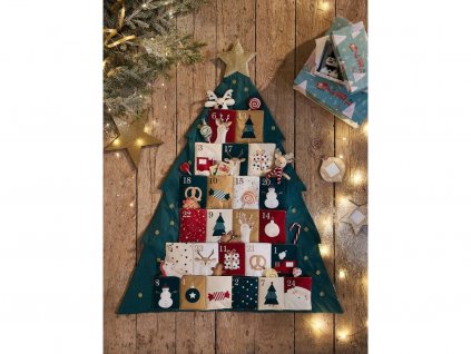 Adventní kalendář pro děti látkový stromeček1