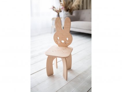 Dětská dřevěná židlička králíček