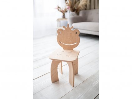Dětská dřevěná židlička Little Frog